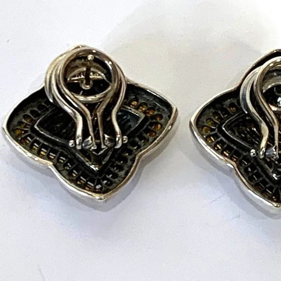 DAVID YURMAN Quatrefoil Earrings in Sterling Silver and 18K Yellow - Picture 12 of 16